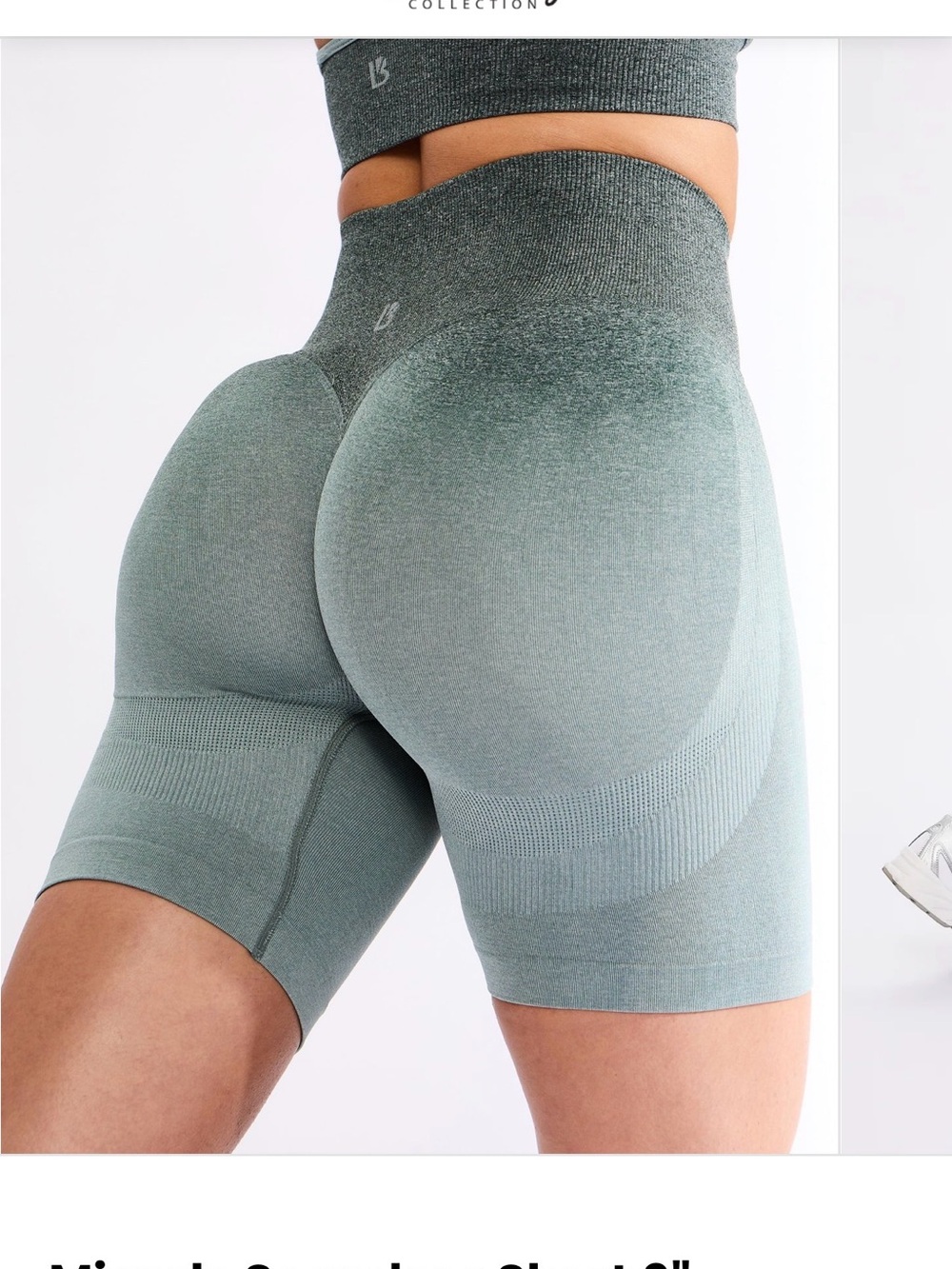 Seamless High-Waist Women’s Bike Shorts in Sage Green